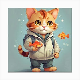 Cute Cat Canvas Print