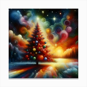 Christmas Tree In The Sky 2 Canvas Print