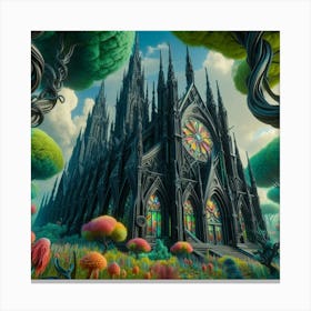 Cathedral In The Forest Canvas Print