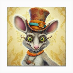 Mouse In A Top Hat Canvas Print