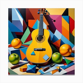 Ukelele Cubism Style Canvas Print