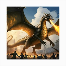 Rise Of The Black Dragons By Land Lienzo