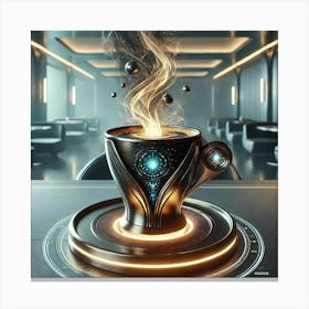 A Futuristic Drink Presentation Of Galactic Brew I Canvas Print