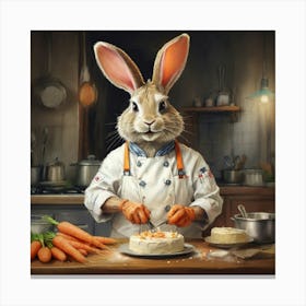 Chef Bunny Canvas Print