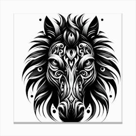 Tribal Horse Head Canvas Print