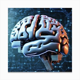 Digital Brain Canvas Print
