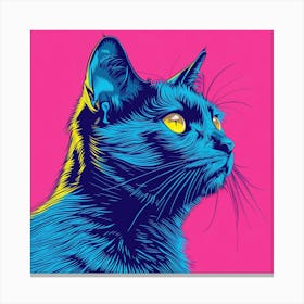 Pop Blue Cat Canvas Print Canvas Print