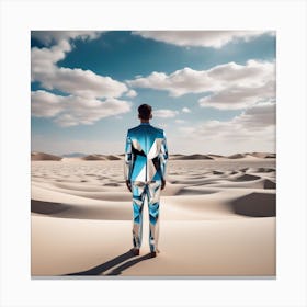 Man Standing In The Desert 16 Canvas Print