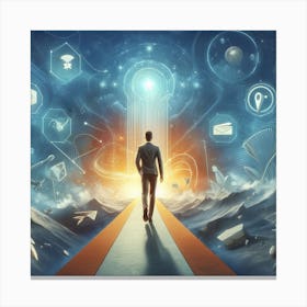 Futuristic Businessman Canvas Print