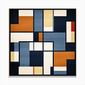 Abstract Nostalgia: Mid Century Geometric Whirl, Abstract Canvas Print