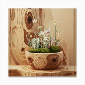 Flower In A Bowl Canvas Print