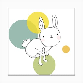 Space Rabbits Luna Canvas Print