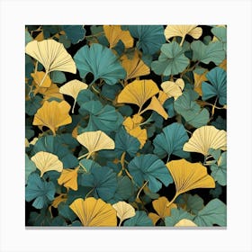 Tropical leaves of ginkgo biloba 16 Canvas Print