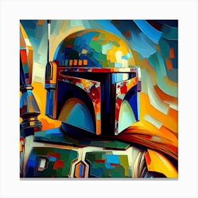 Boba Fett Paint Layers Star Wars Art Print Canvas Print