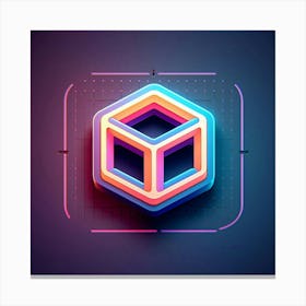 Cube Icon 1 Canvas Print