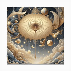 Moon And Stars 1 Canvas Print