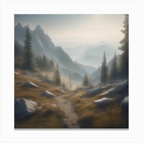 Path In The Mountains 2 Canvas Print