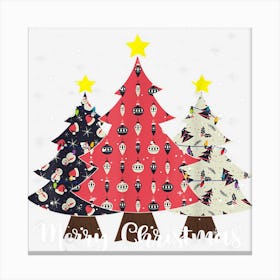 Merry Christmas Tree Lights Ornaments Xmas Pajama Men Women Canvas Print