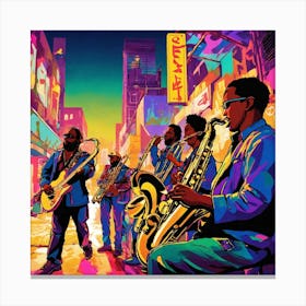 Jazz On The Street Canvas Print