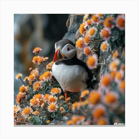 Puffin Bird Canvas Print