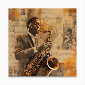 Saxophone Player 39 Canvas Print