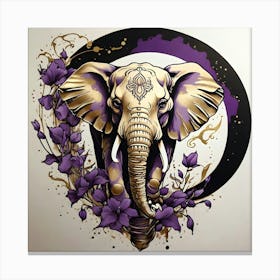 Elephant Tattoo Canvas Print