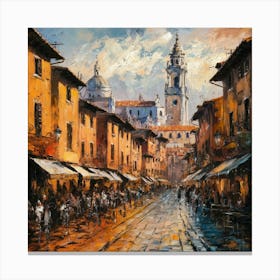 Street In Turin Canvas Print