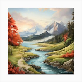 River Valley Canvas Print