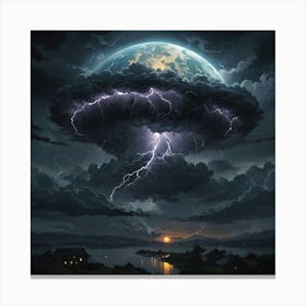 Atomic Cloud Canvas Print