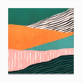 Modern Irregular Stripes 2 Canvas Print