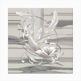 White Feathers 3 Canvas Print