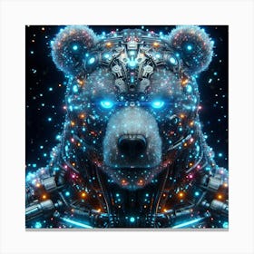 Cyborg Bear Canvas Print