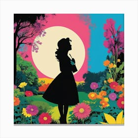 Girl In The Garden Canvas Print