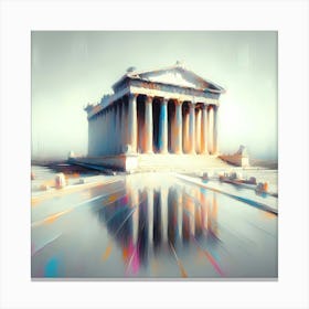 Brush Effect Color Painting Temple Of Artemis 1 Canvas Print