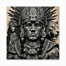 Aztec Warrior 2 Canvas Print