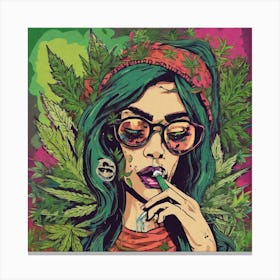 Weed Girl Canvas Print