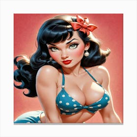 Pin Up Girl Canvas Print