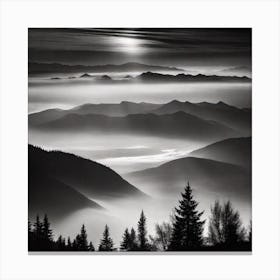 Mist Over The Mountains Canvas Print