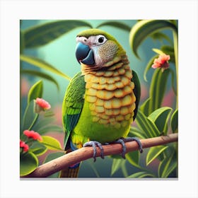 Parrot In The Forest Canvas Print