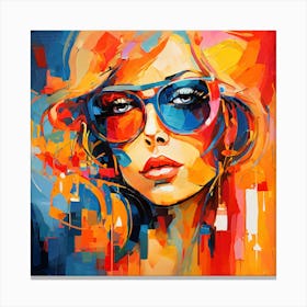 Woman In Sunglasses Canvas Print