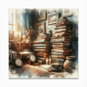 Room Full Of Books 1 Canvas Print