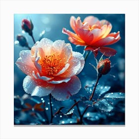 Roses In The Rain Canvas Print