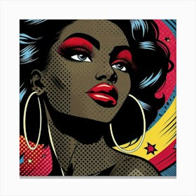 Rashida Pop Black Woman Canvas Print