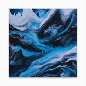 Swirling Blues Fantasy Landscape Canvas Print