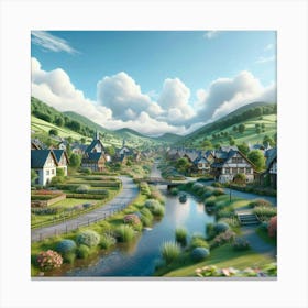 Fairytale Village Canvas Print