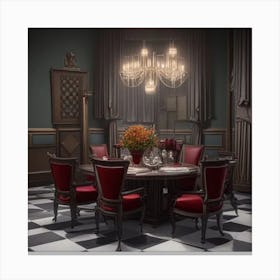 Vampires Dining Room Canvas Print