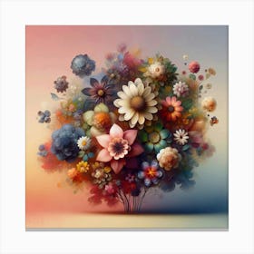 Flowers In A Vase Canvas Print