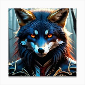 Wolf In The Woods 2 Canvas Print