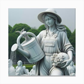 Watering Woman Canvas Print