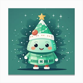Christmas Tree In A Hat Canvas Print